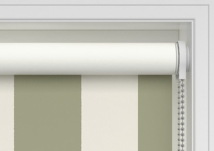 Cowes Stripe (Blackout), Stone Moss - Twist&Fit Roller Blind - Image 10